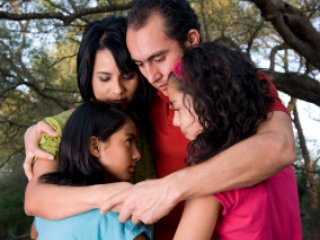 Hugging Family